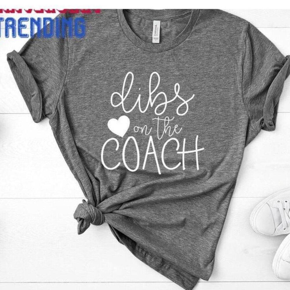 Football Dibs On The Coach Parent Gift Wife Ball Graphic Fan Unisex T Shirt 91